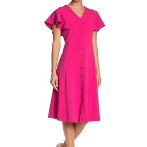 NEW TAGS ON- Nina Leonard Flutter Sleeve dress